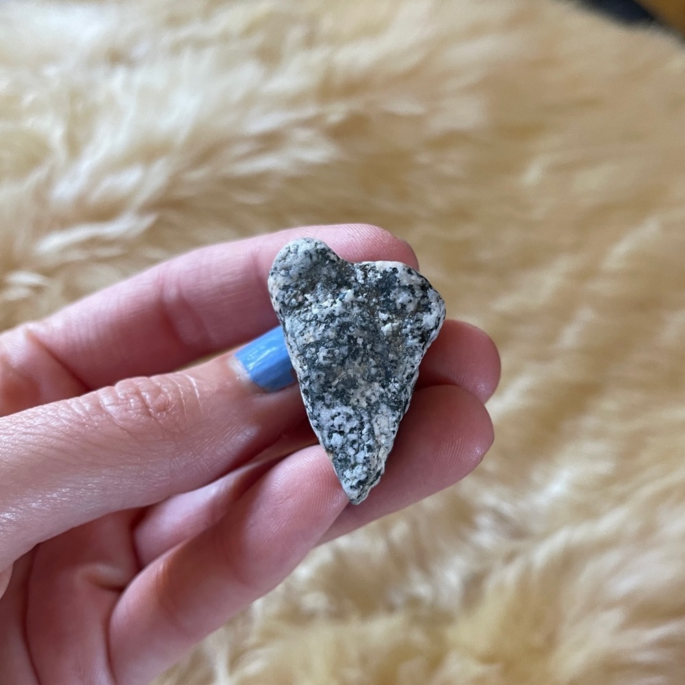 Heart shaped rock, gray granite, stone Lake arrowhead, California
